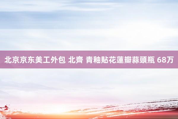 北京京东美工外包 北齊 青釉貼花蓮瓣蒜頭瓶 68万