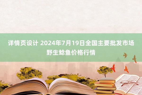 详情页设计 2024年7月19日全国主要批发市场野生鲶鱼价格行情